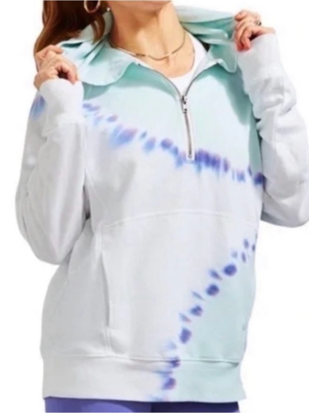 Peloton Tie-Dye Quarter-Zip Pullover Hoodie